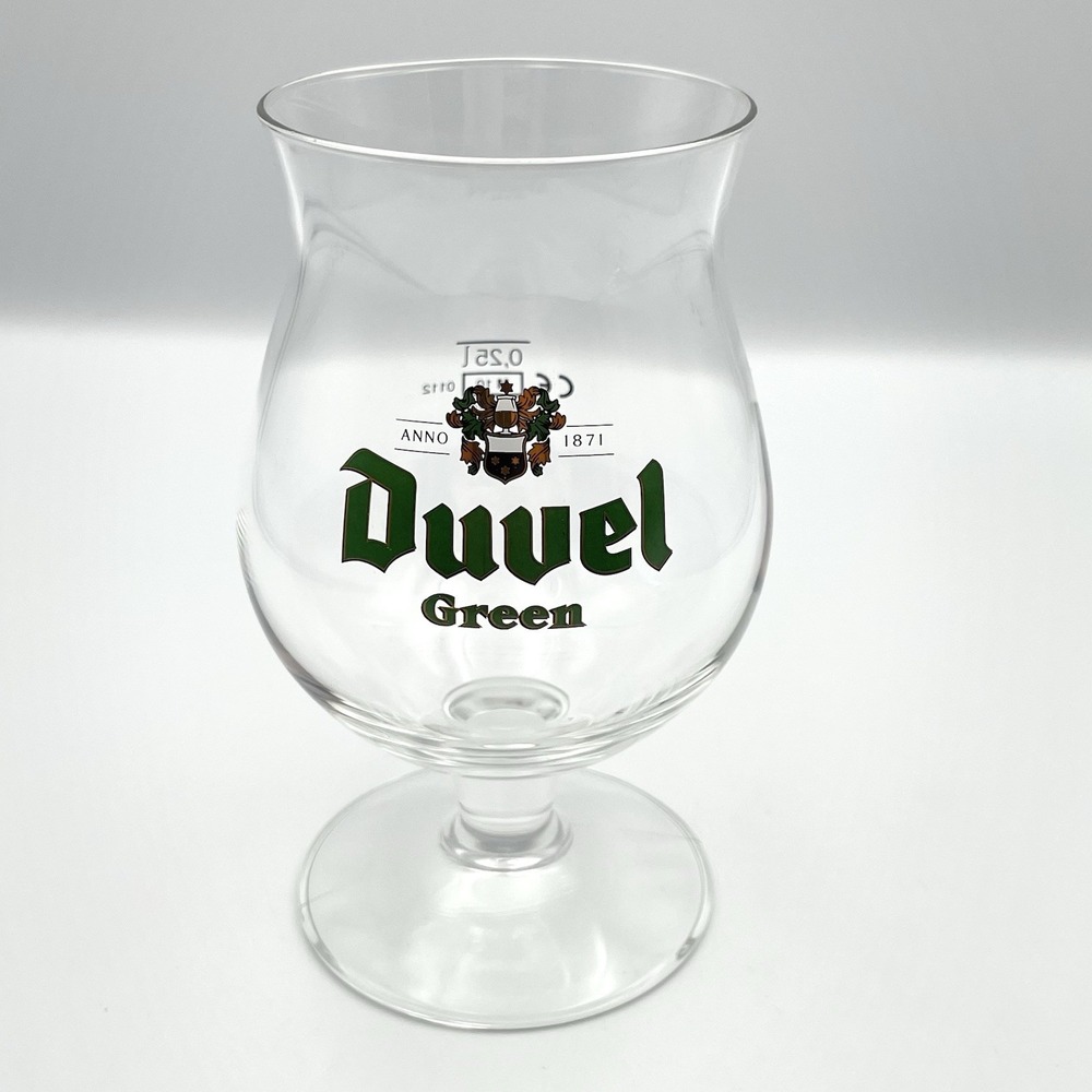 Duvel Moortgat Green Belgian Beer Tulip Glass Ritzenhoff Crystal 0.25 L Goblet‎